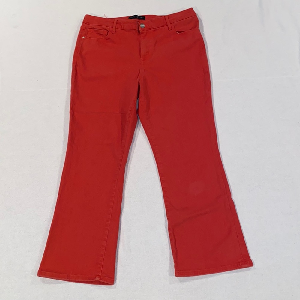 Sanctuary Denim women’s connector kick crop dark coral pants size 32
